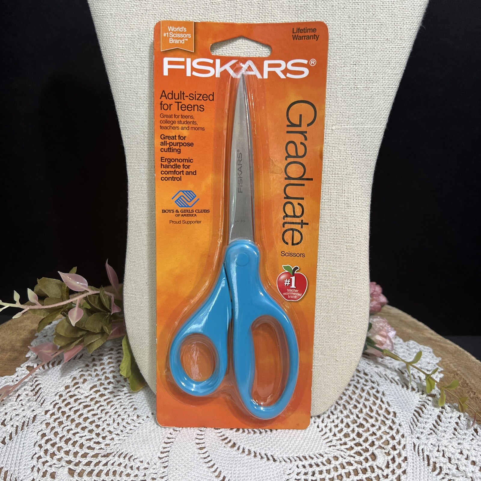 * Fiskars Graduate Scissors 8” All Purpose Cutting Stainless Steel Teal Color