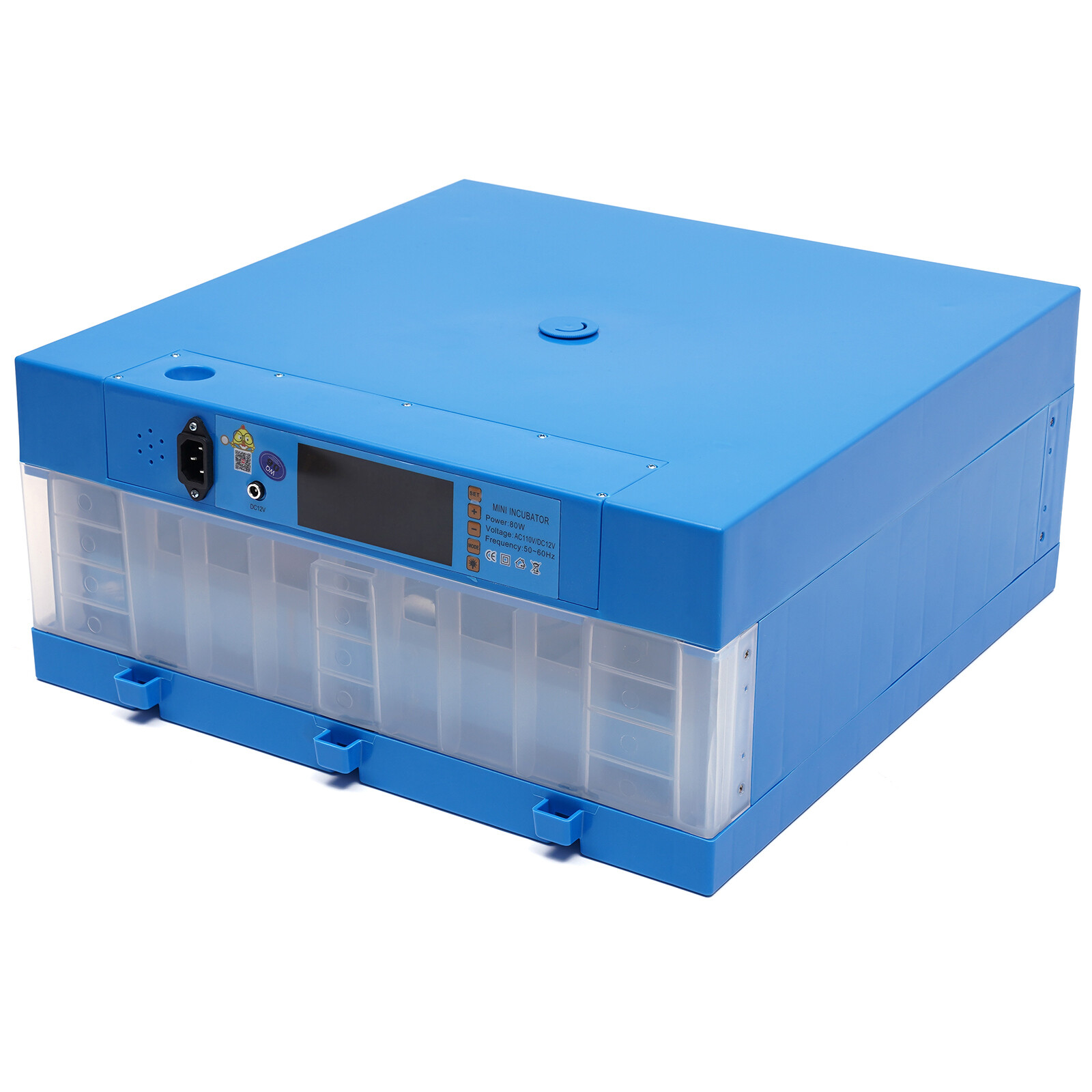 48 Eggs Digital Incubator with Fully Automatic 360°Turning Humidity Chicken Duck