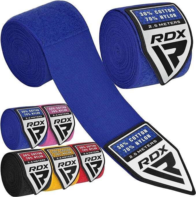 RDX Boxing Wraps Kids 2.5M Inner Gloves, Elasticated Thumb Loop Bandages MMA