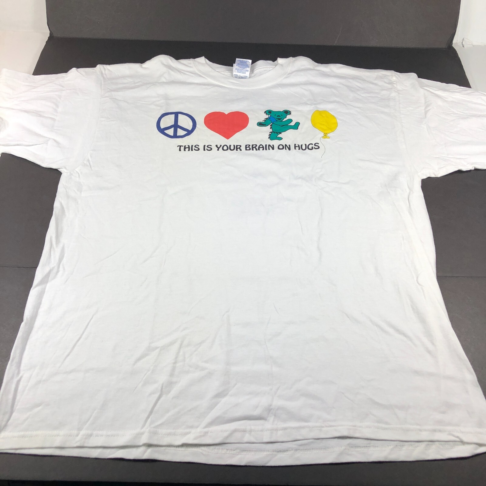 The Grateful Dead Shirt Men's Extra Extra Large White This Is Your Brain On Hugs