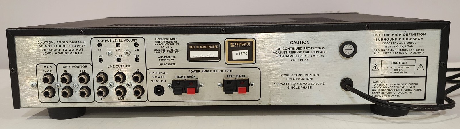 Fosgate Audionics Digital Servo Logic Surround Processor PRO + DSL ONE No Remote