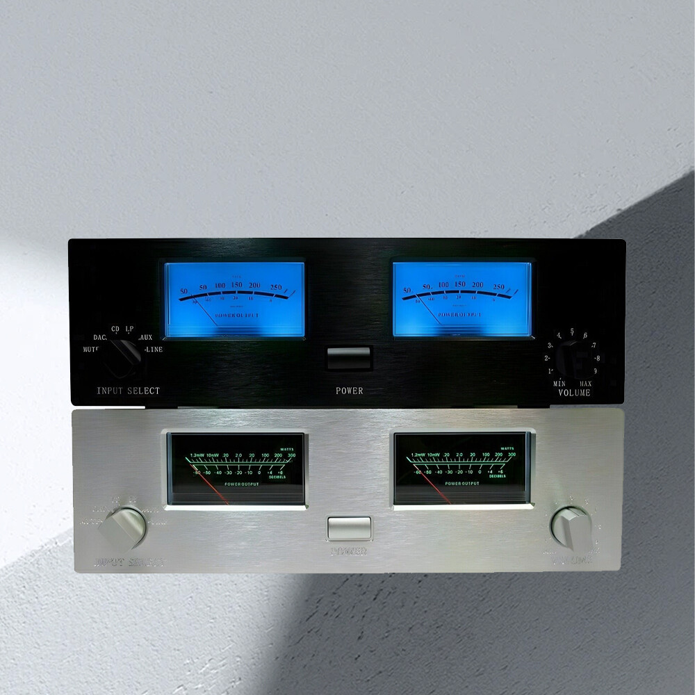 2X TN-90A VU Meter Head DB Level Audio Meter Chassis Power Amplifier W/Backlight