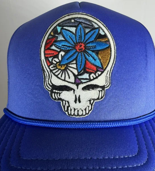 Grateful Dead "Spring Flower Stealie" Foam trucker - Royal