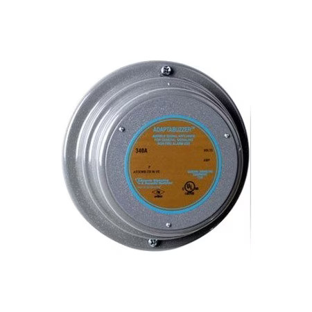 Edwards Signaling 340-6N5 Bell, Bell, Continuous, 120V Ac, 92 Db, Steel, Gray,