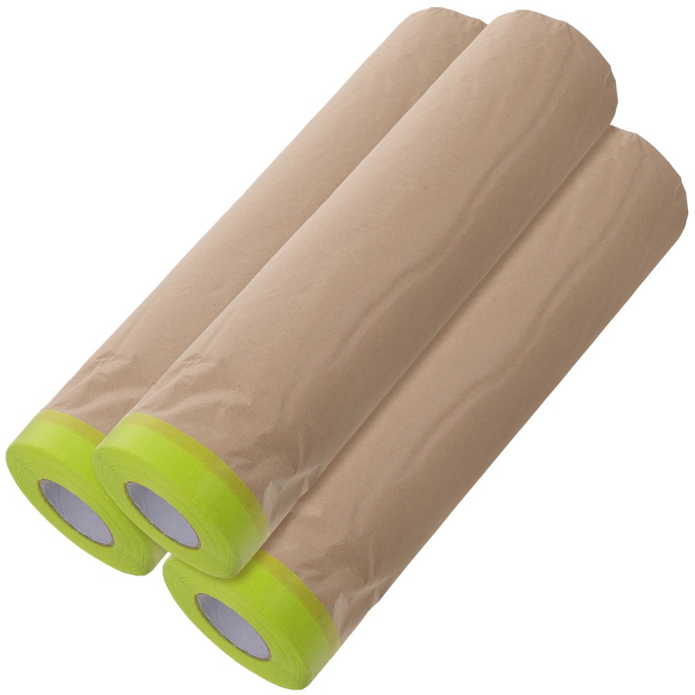 3 Rolls Masking Film Paper for Car Painting Furniture Covering and Home Projects