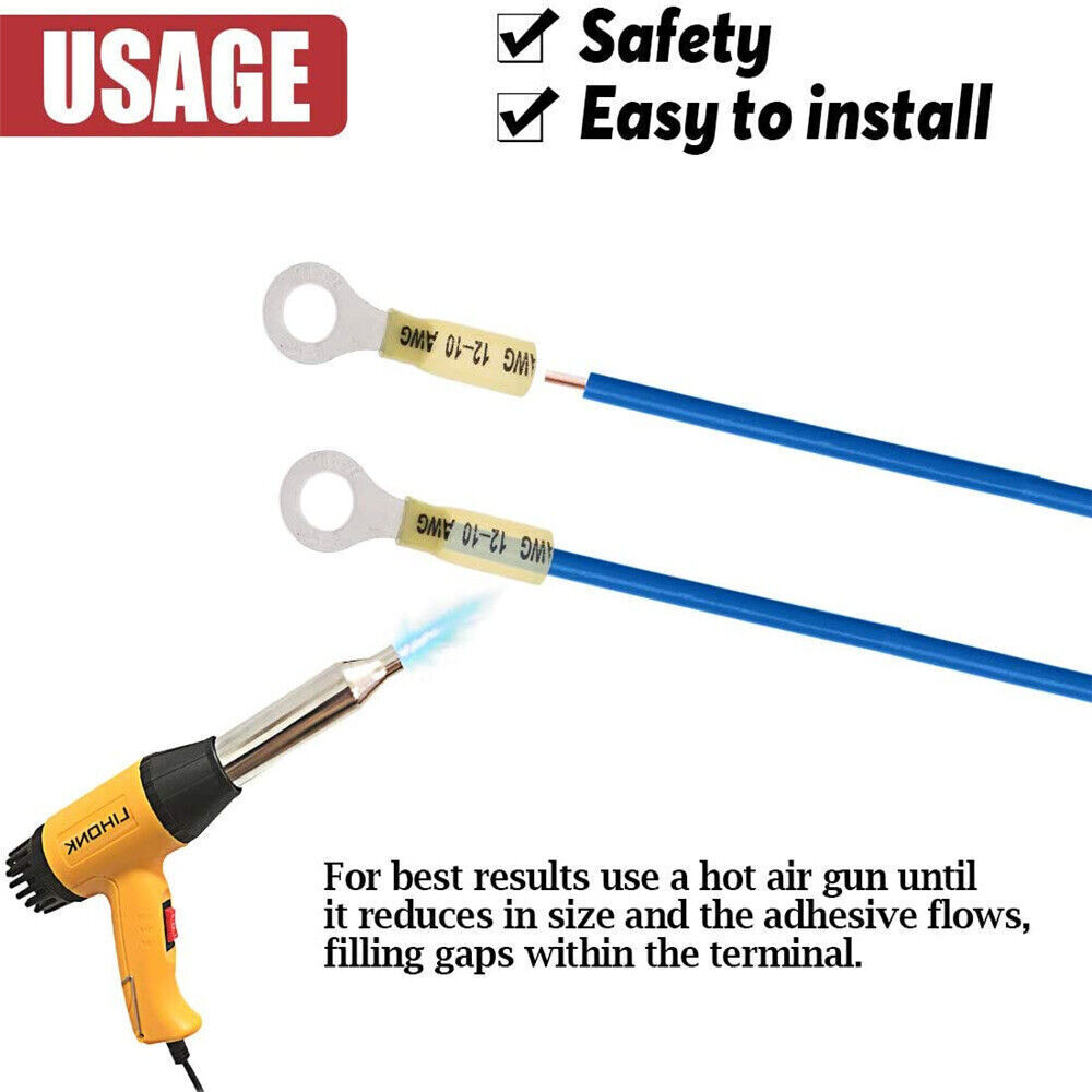 Heat Shrink Connectors Electrical Crimp Wire Connector Marine Ring Terminals