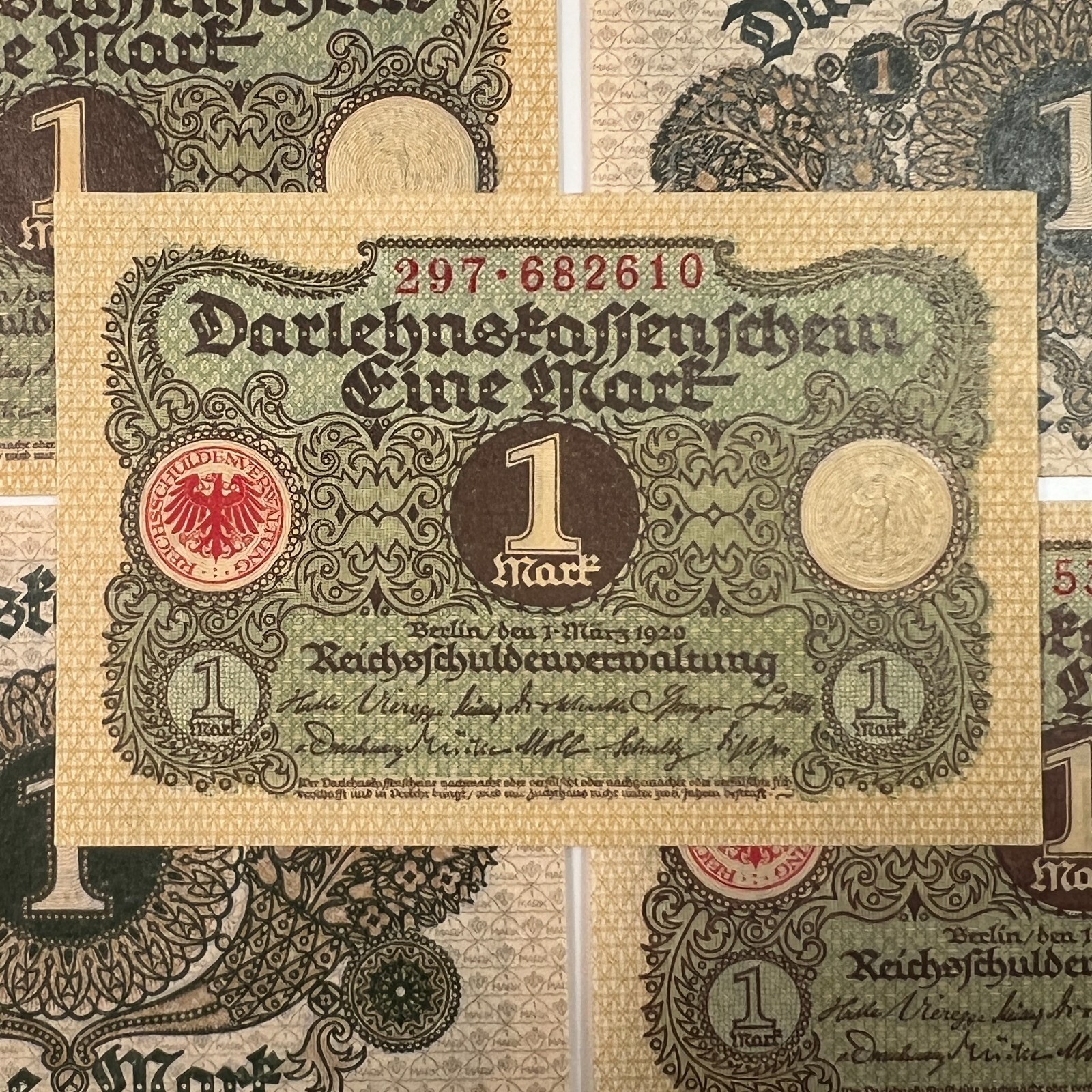 Authentic 100 Year Old **BEAUTIFUL Uncirculated** 1920 German 1 Mark, Must See!