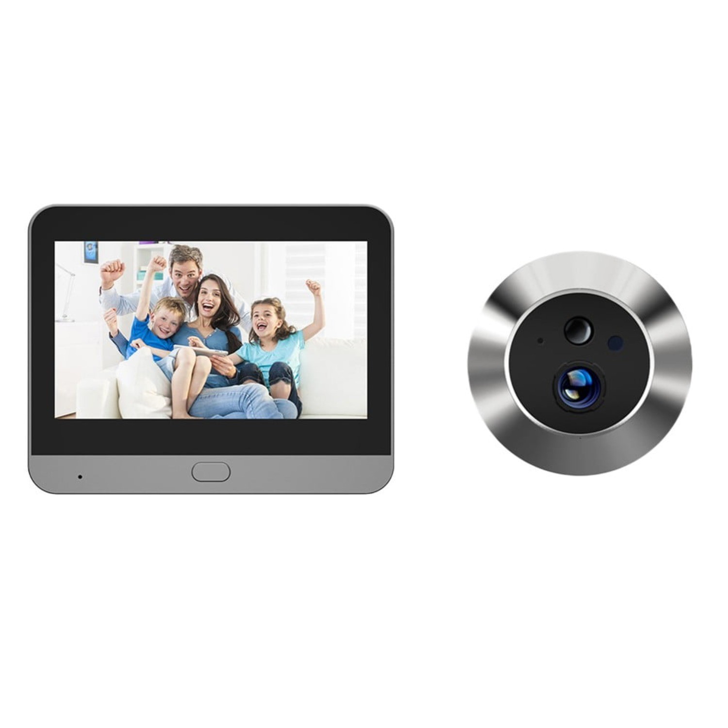 Feimier 4JEMEXRHEE5C Apartment Digital Door Peephole Camera, 4.3 Inch Color LCD