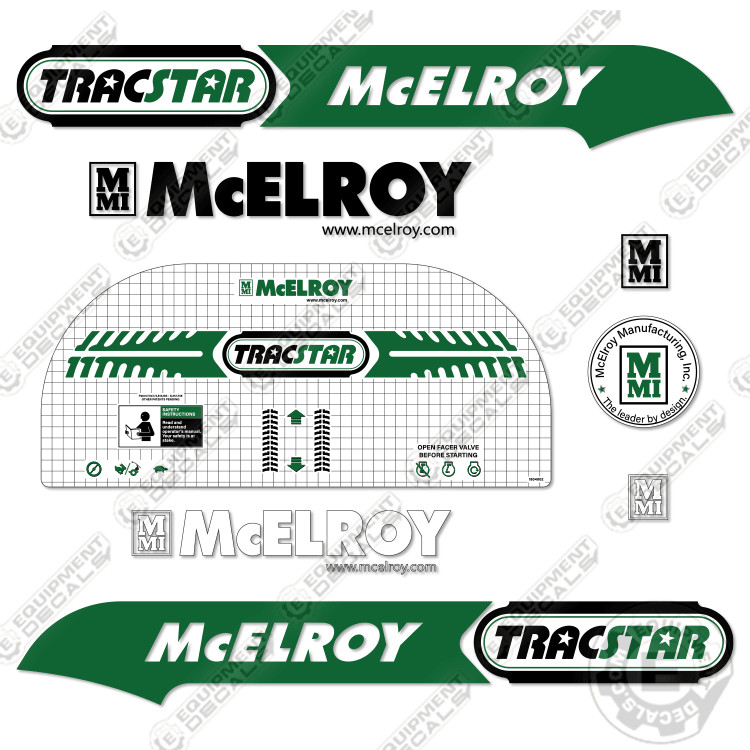 Fits Mcelroy Tracstar 28 Decal Kit Fusion Machine - 7 YEAR OUTDOOR 3M VINYL!