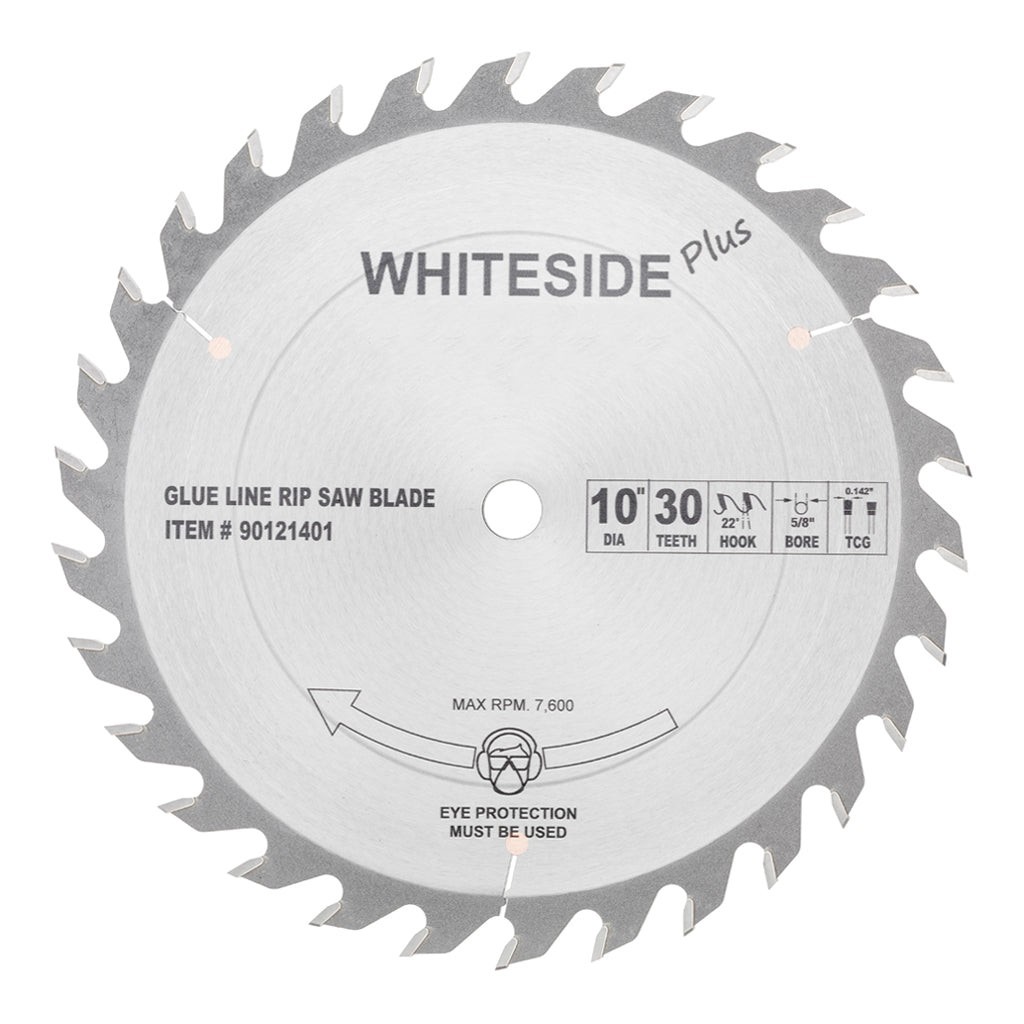 Whiteside 90121411 Glue Line Ripping 10"OD, 30T, 5/8"B, TCG