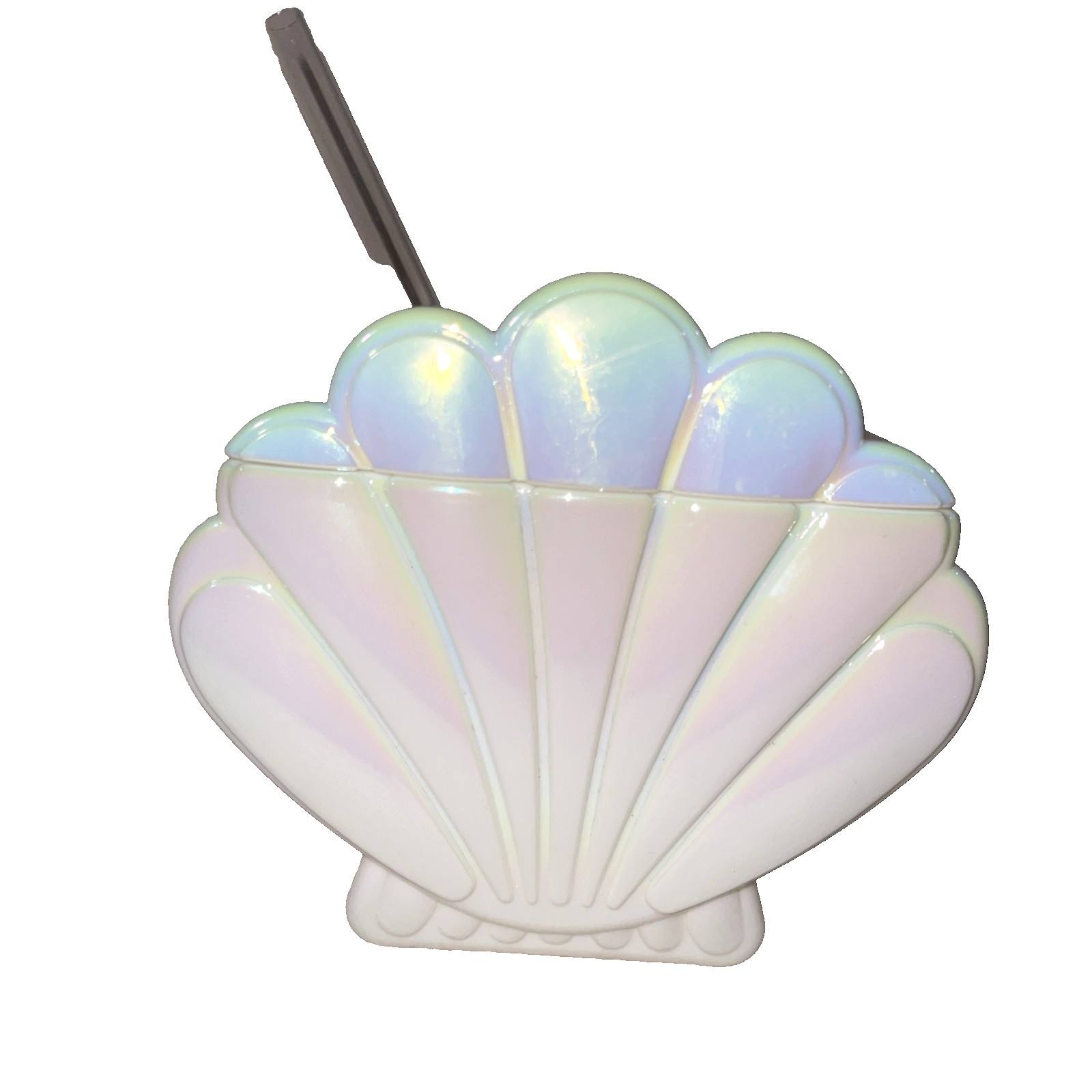 Figural Tumbler Iridescent Shell Cup 6.67 in H x 5.56 in W (16.94 cm x 14.12 cm)