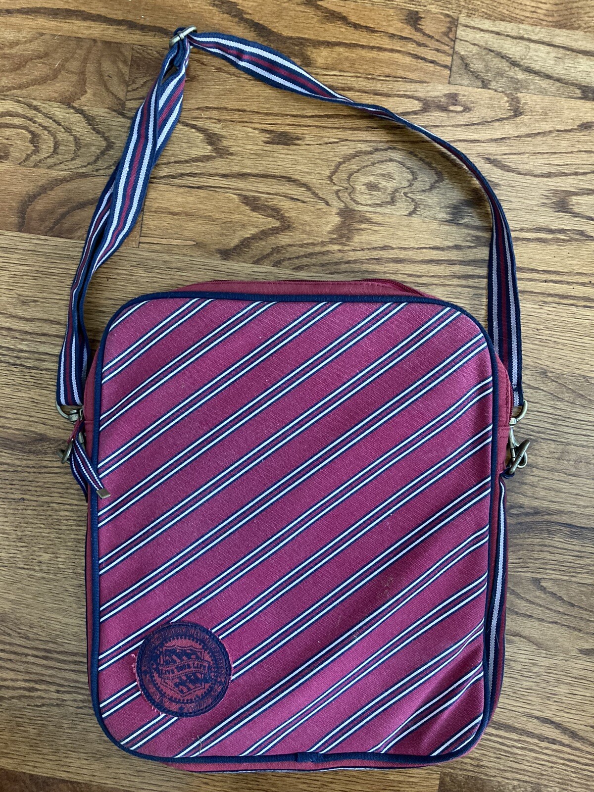 American Eagle Striped Crossbody Laptop Bag Padded