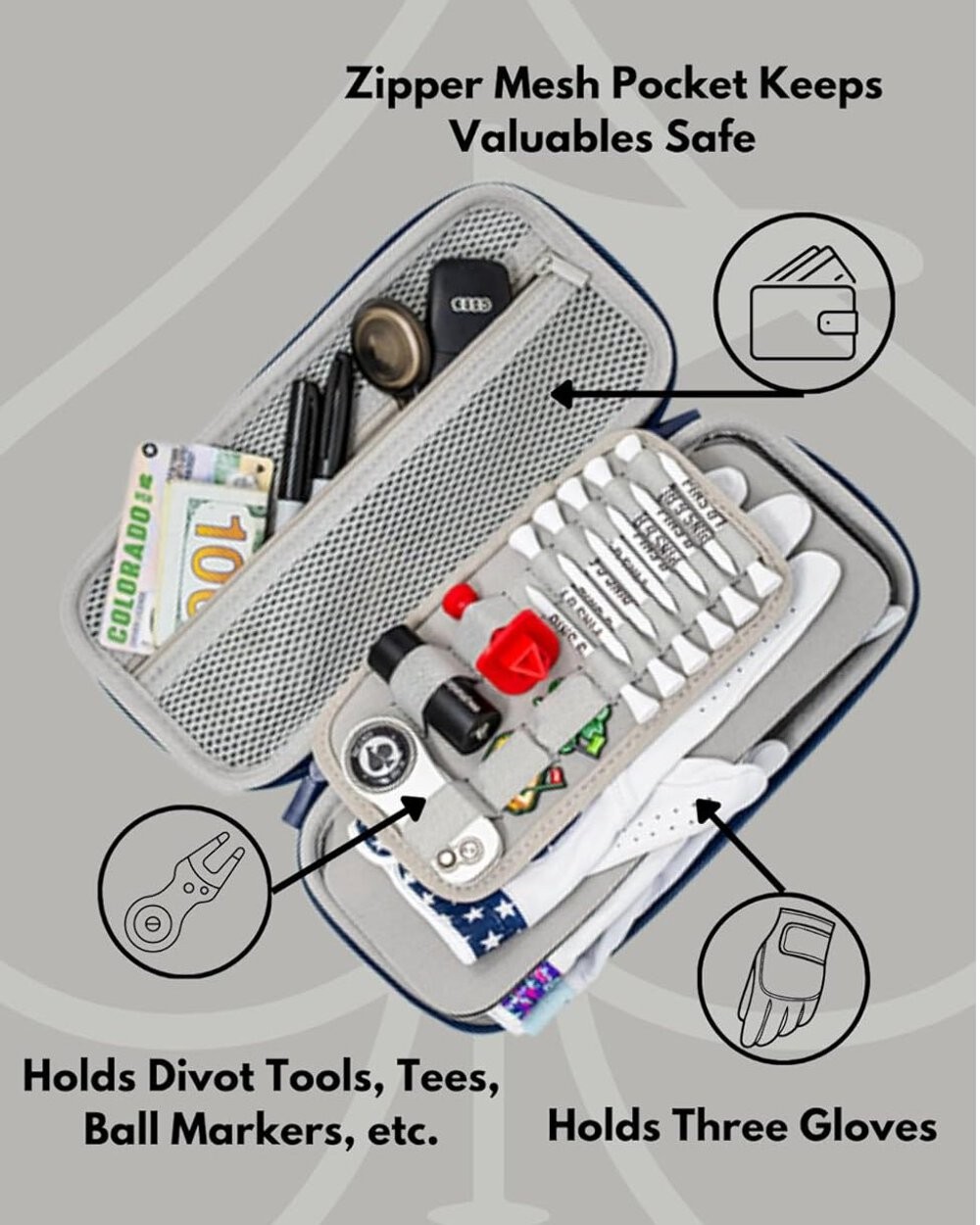 Glove & Accessory Caddie - Black