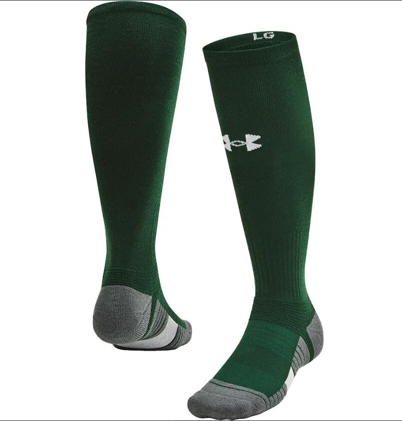 Under Armour UA Team Cushioned Over The Calf Baseball Football Socks 1386253
