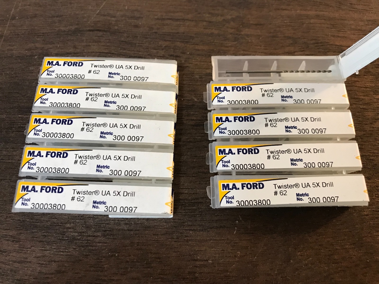 5x MA Ford Twister UA 5X Straight Shank Drill Bit 30003800 #62, NEW