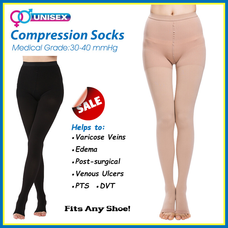 30-40 mmHg Compression Pantyhose Women Treatment Swelling,Varicose Veins,Edema