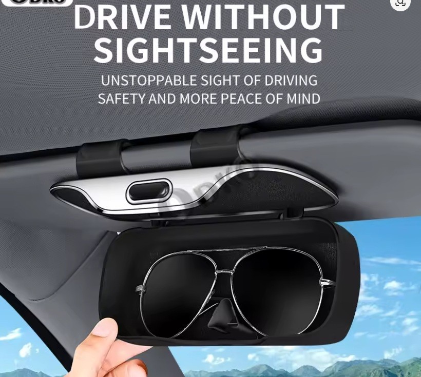 Sunglasses Holder Universal Car Glasses Storage Box Auto Car Sun Visor Case