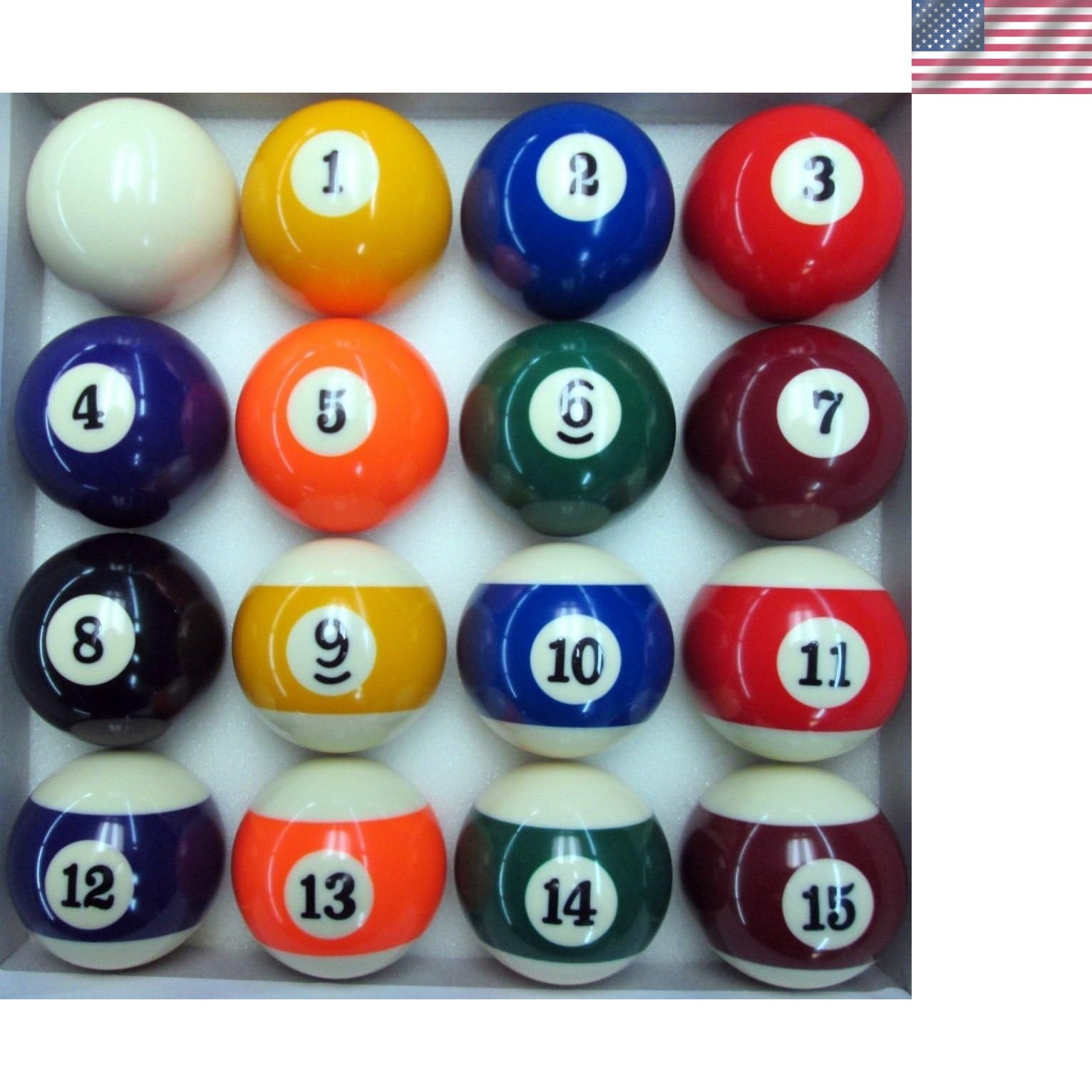 Deluxe 2 1/4" Billiard Ball Set - Art Number Style for  Game Experience
