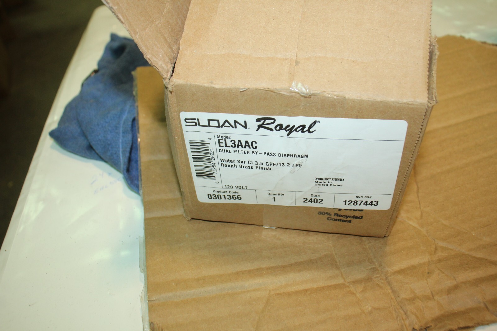 NEW Sloan Royal Dual Filter By-Pass Diaphragm Brass EL3AAC 0301366