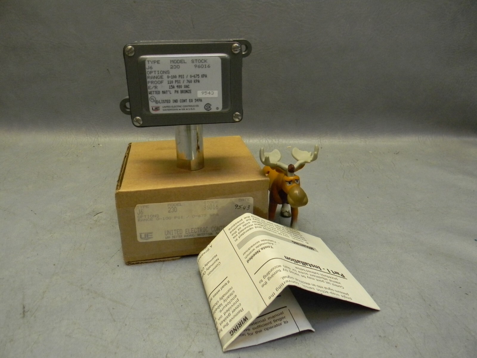 United Electric Controls J6-230 6 Series Pressure Control Switch