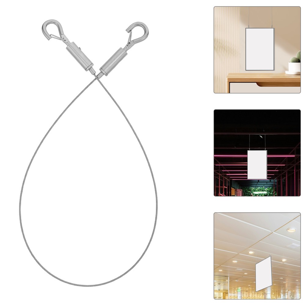 2 Pcs Hanging Chart Wire Hook Ceiling Hangers for Decoration Lights
