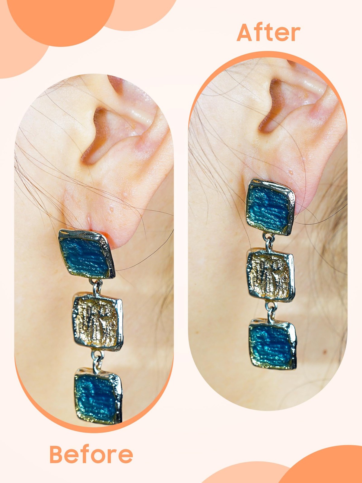 Earring Backs for Droopy Ears, Adjustable Heavy Earrings Lifters Backs, 8 Pai...