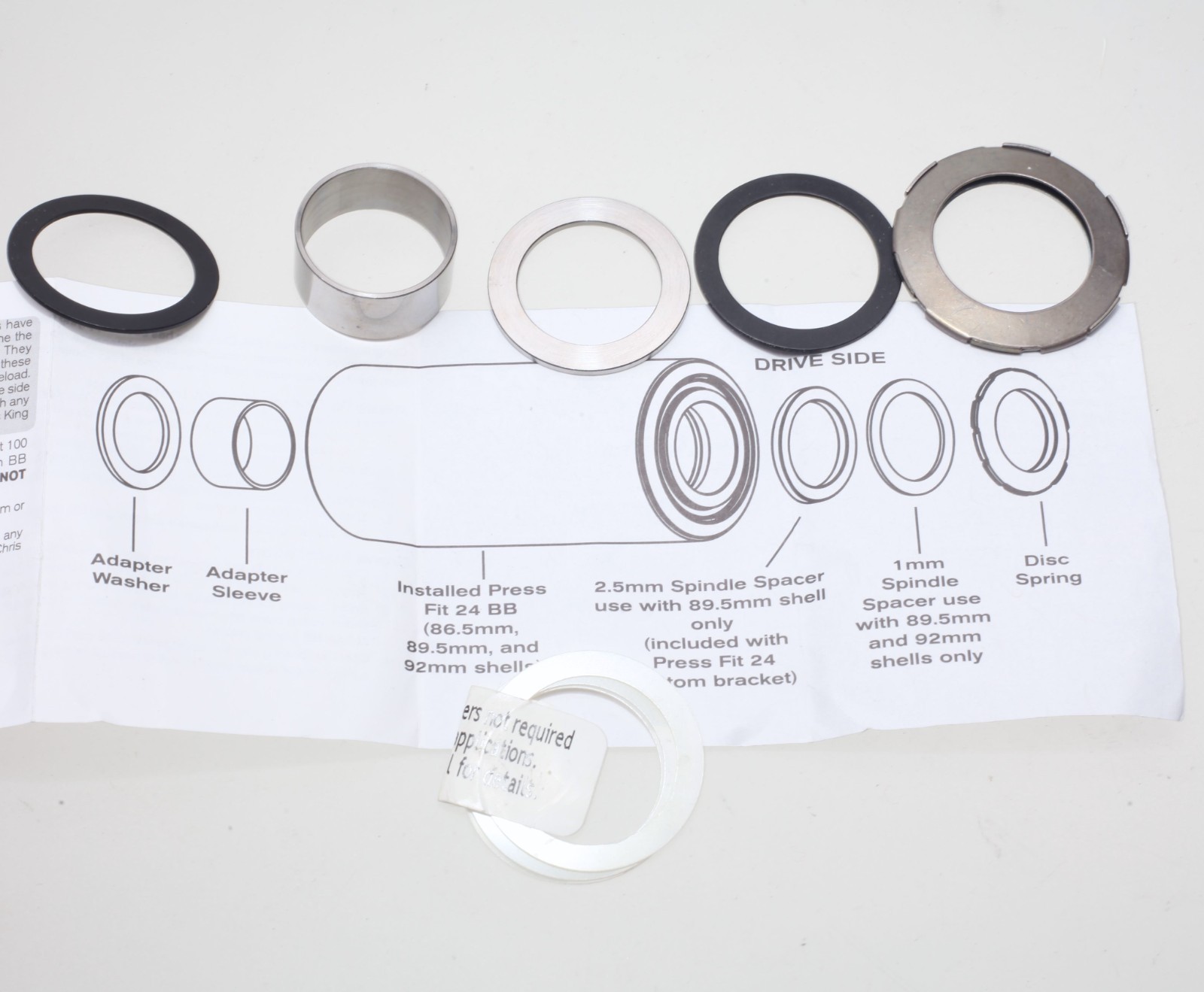 Chris King PBB025 Bottom Bracket Conversion Kit #6 Stepped MTN Cranks, 73mm