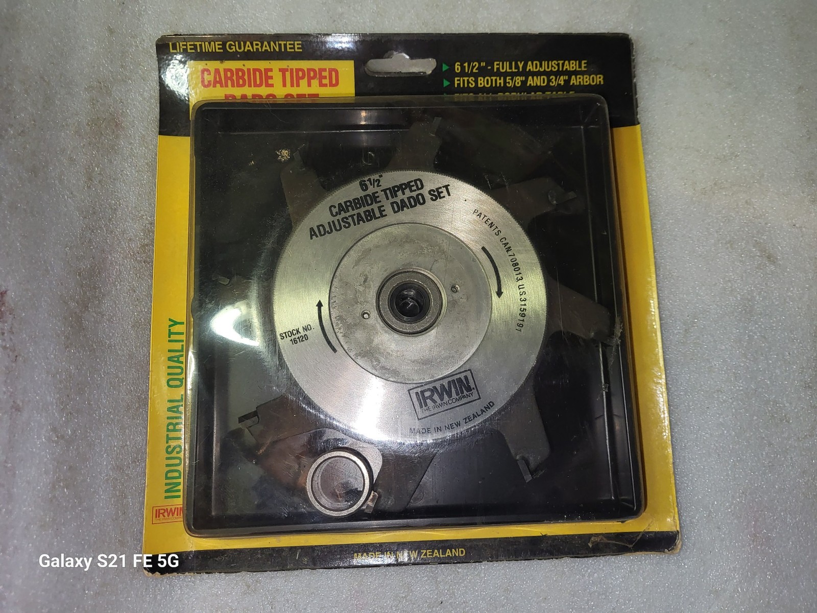 NOS Irwin 6 1/2" Carbide Tipped Adjustable Dado Blade
