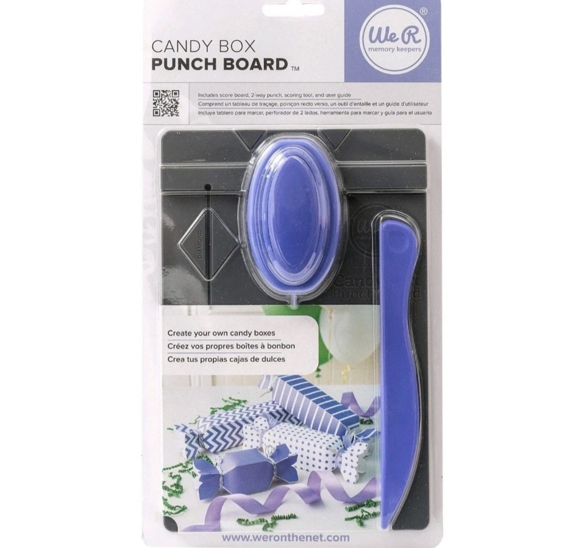 Candy Box Punch Board We R Memory Keepers Purple -  #71336-4