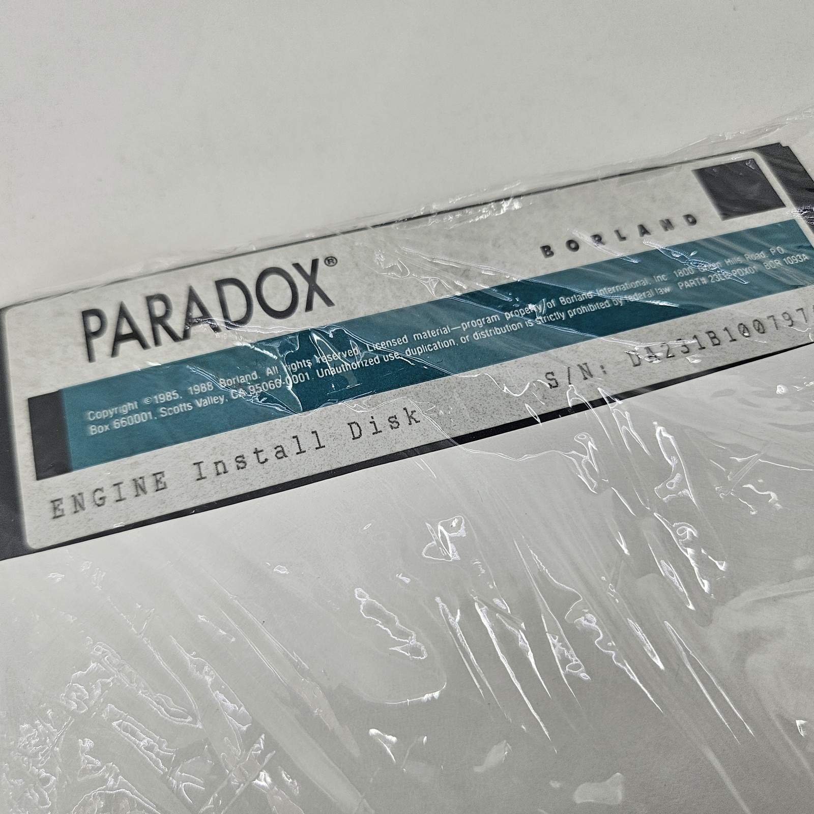 Borland Paradox Runtime 4.0 Database Software & Engine Install Disk Floppy NEW