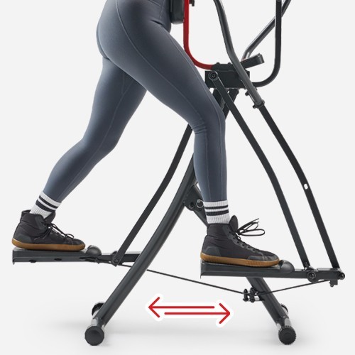 Smart Foldable Air Walk Elliptical Ski Glide Cross Trainer Adjustable Resistance