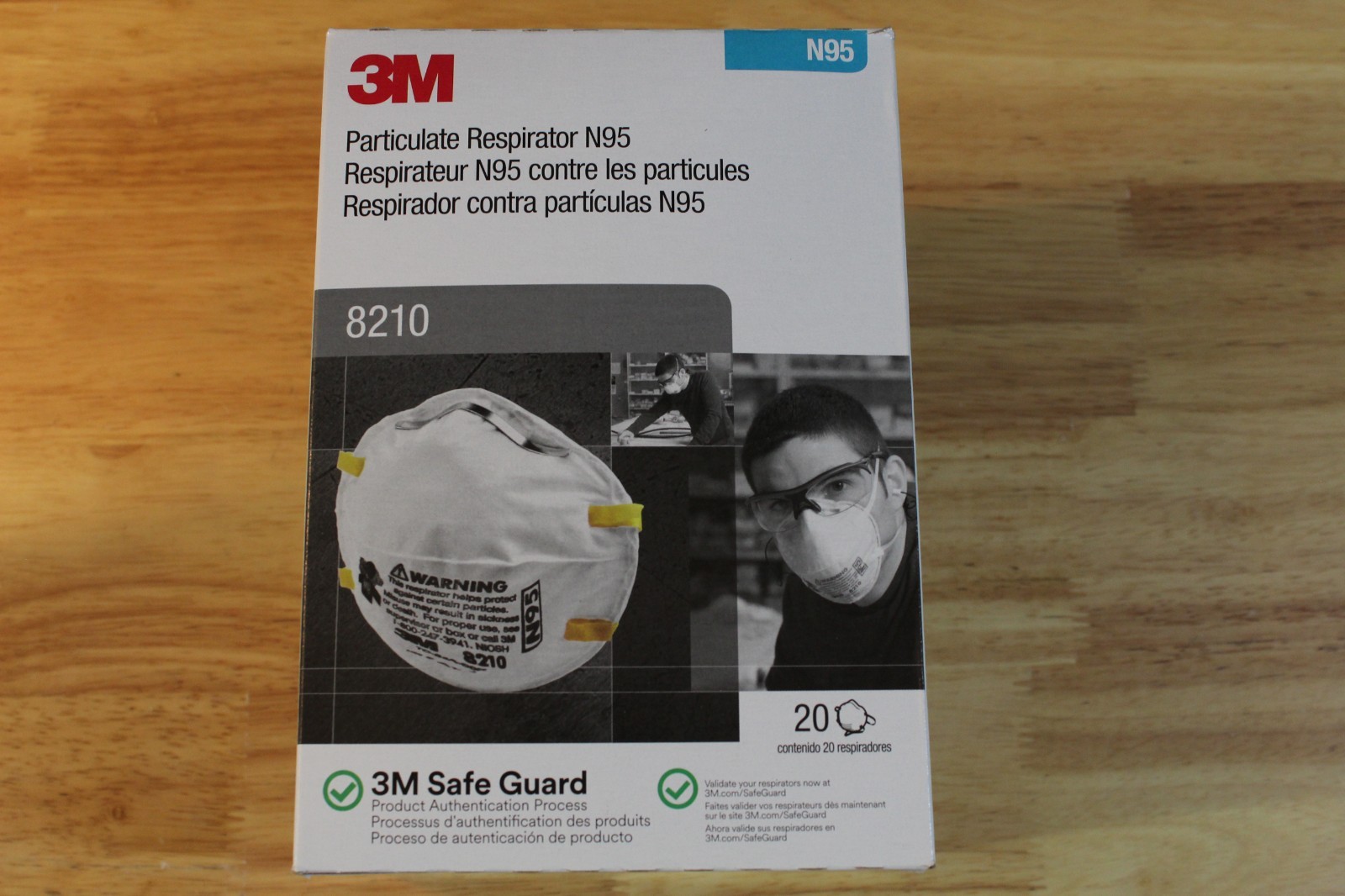 3M Particulate Respirator, N95, Pack of 20-NEW IN BOX - 8210