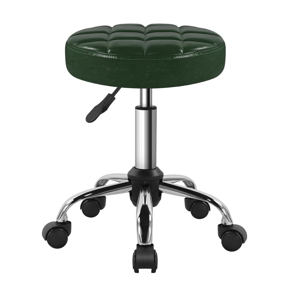 BFTOU Classic Swivel Stool with Wheels - Adjustable Height for Salon, SPA, Home