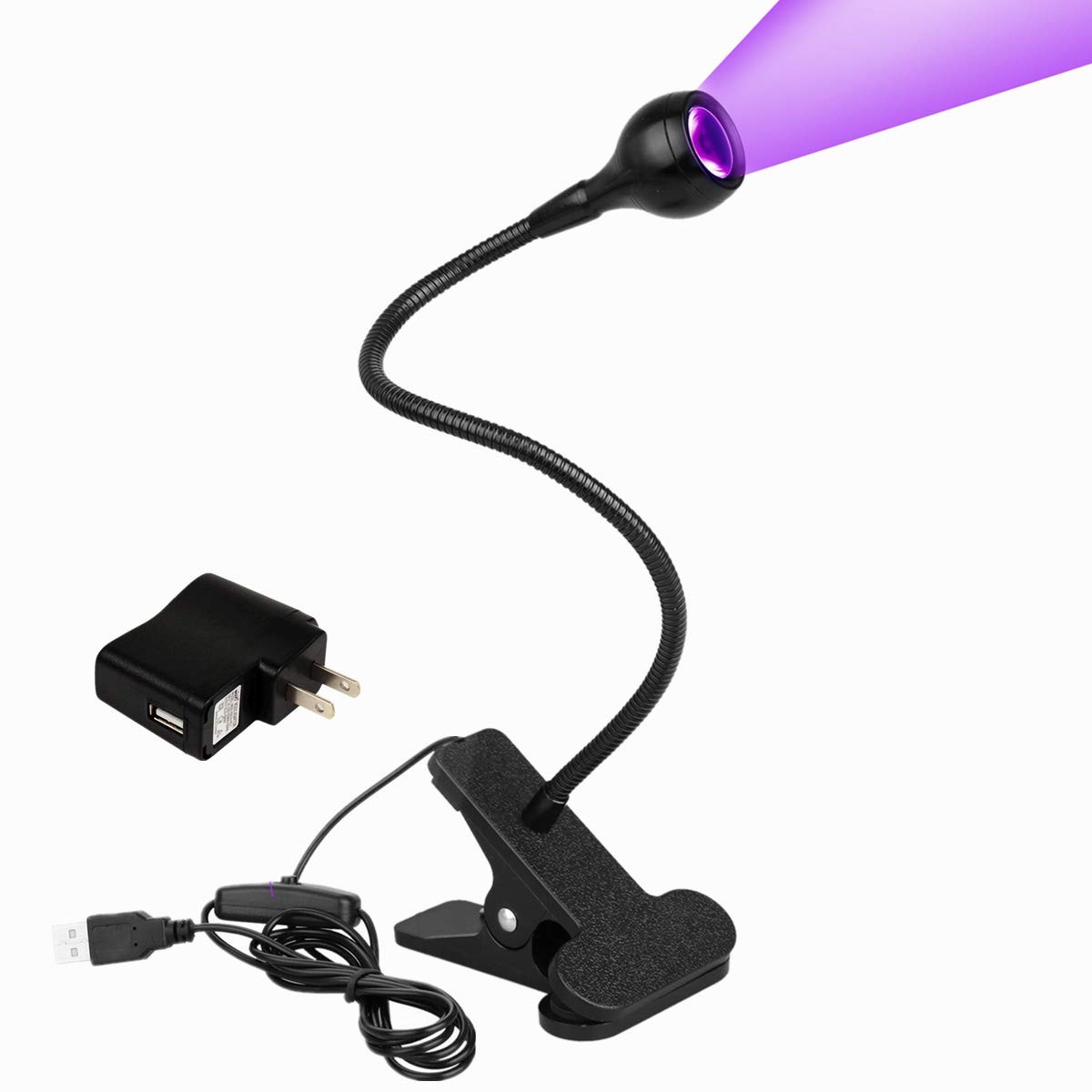 ULIKELED 3W 395NM LED Black Light, Flexible 1 Count (Pack of 1), Purple