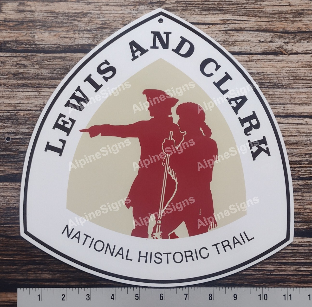 Lewis and Clark Trail Sign, Montana Idaho Oregon Washington Scenic Byway sign