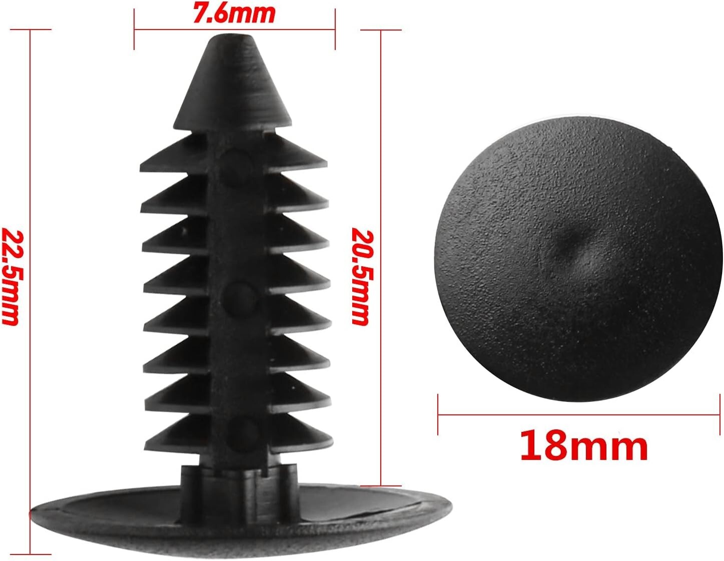 150X Bumper Fastener Clips Auto Car Hole Plastic Rivets Retainer Fender Push Pin