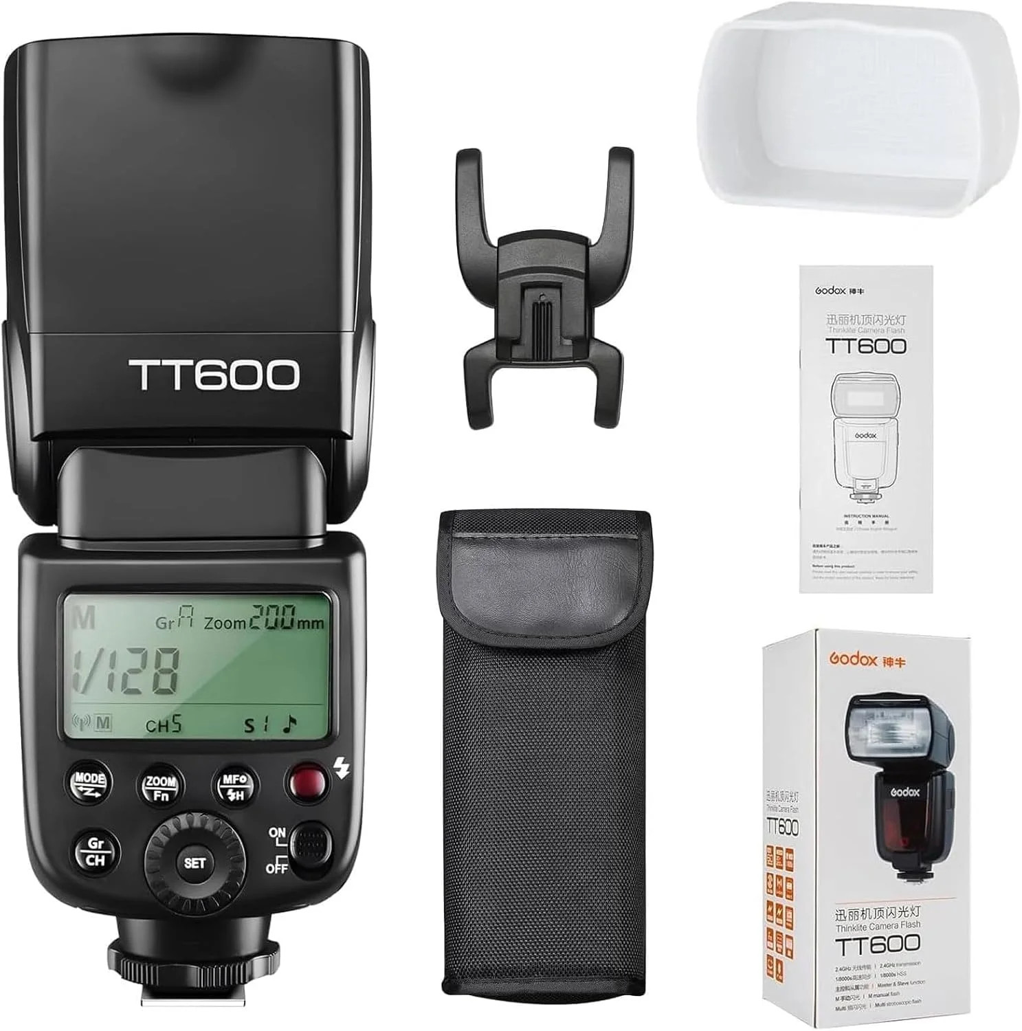 TT600 GN60 2.4G Camera Flash Speedlite & Diffuser for Studio Portrait | Ma
