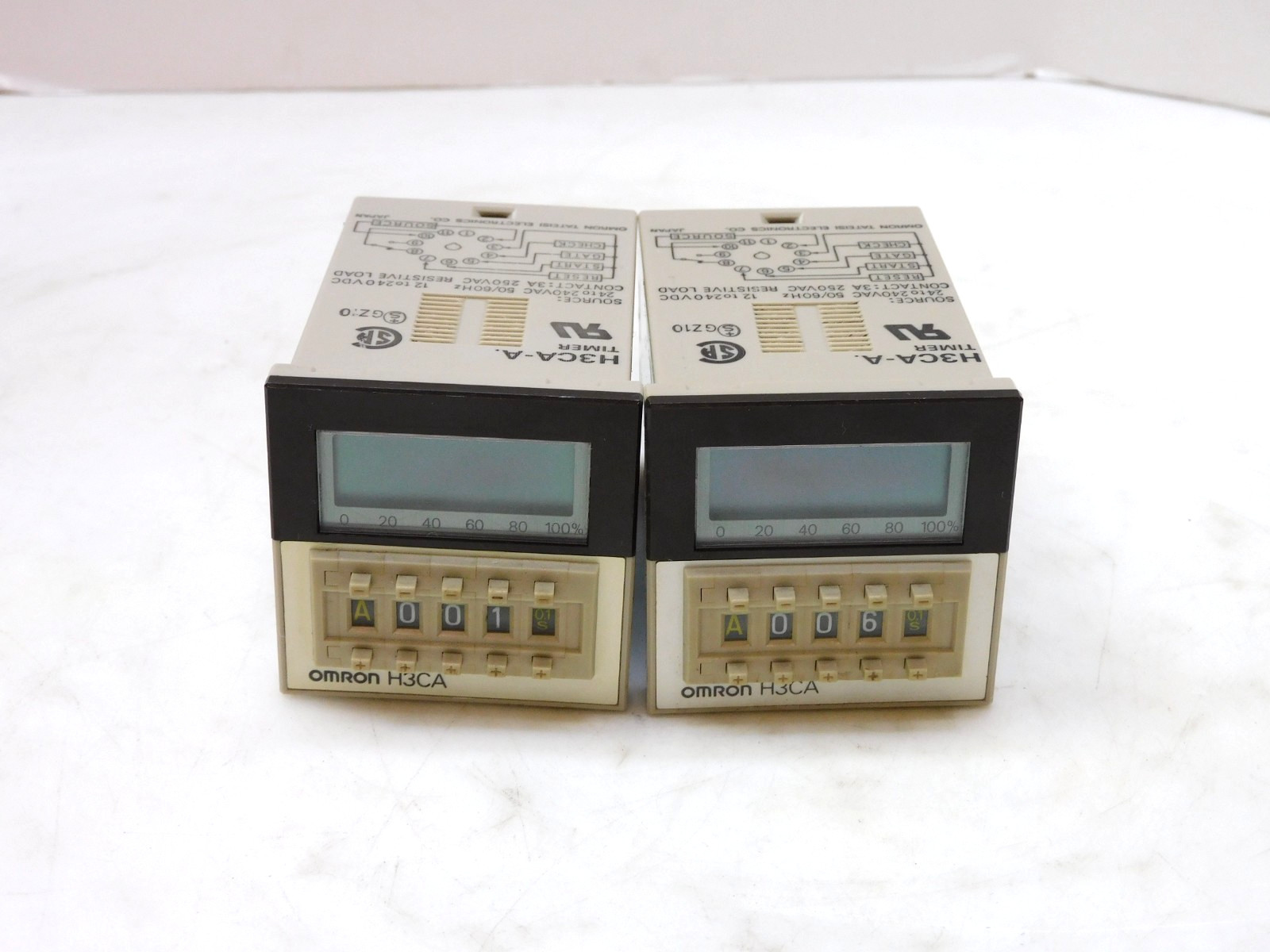 Omron H3CA-A Timer 24-240vac 50/60Hz  Lot of 2