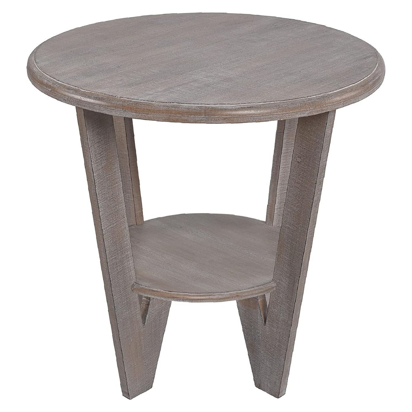 COZAYH Rustic Farmhouse Wooden End Table w/ Storage Shelf Vintage Grey(Open Box)