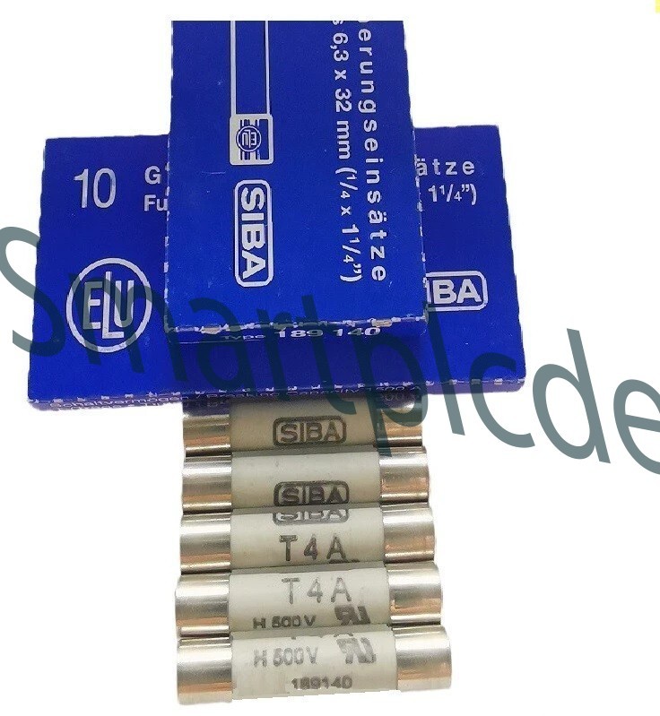10pcs SIBA 189140 Fuse #7006565 T4A 4A 6.3x32mm H 500V New in box