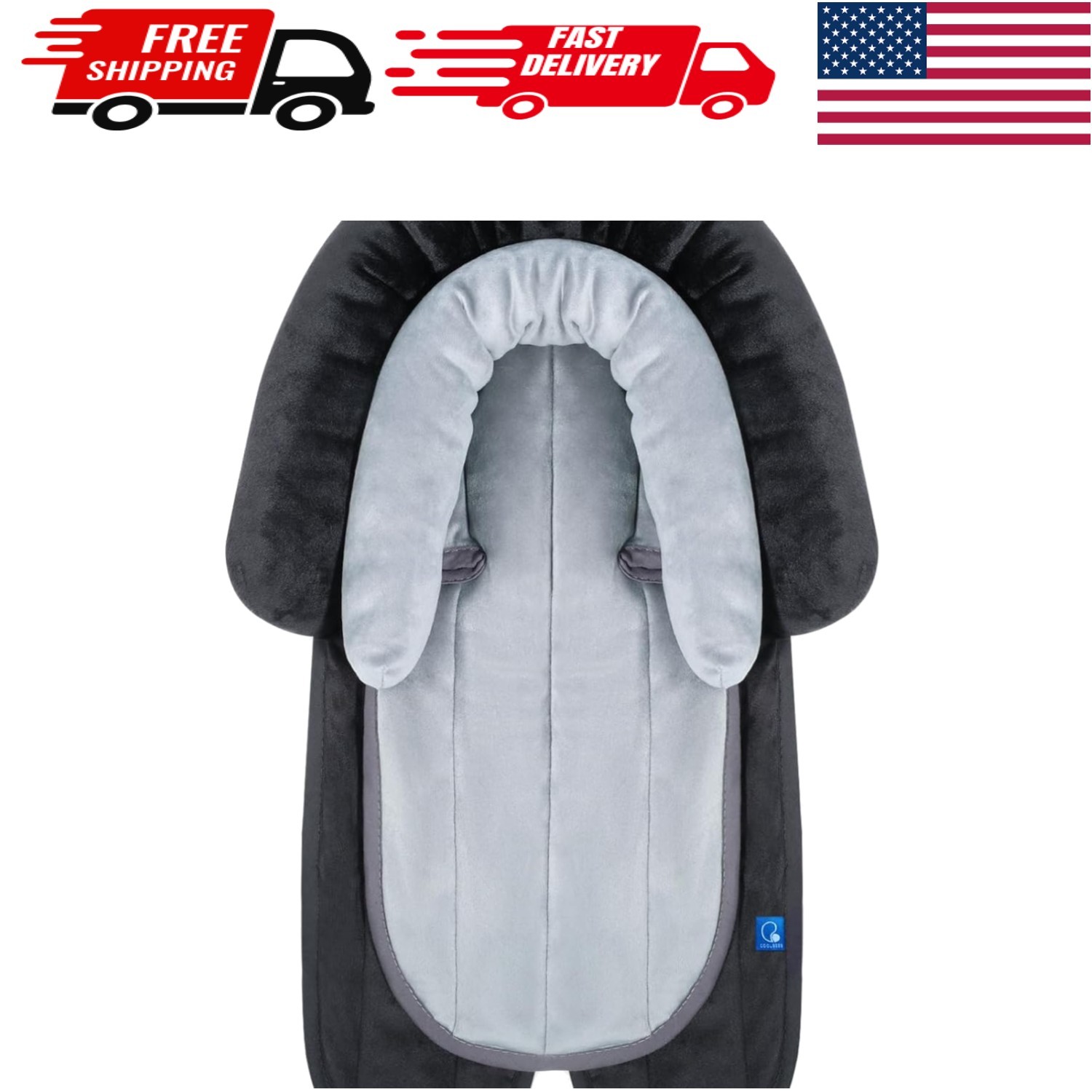 Reversible Car Seat Insert with Extra Soft Cushion - Ideal for Newborn Comfort