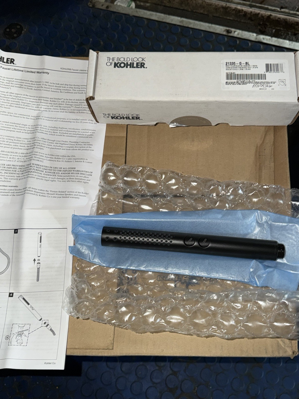 Kohler K-21335-G-BL Shift Round Multi Function Hand ShowerHead Matte Black NEW