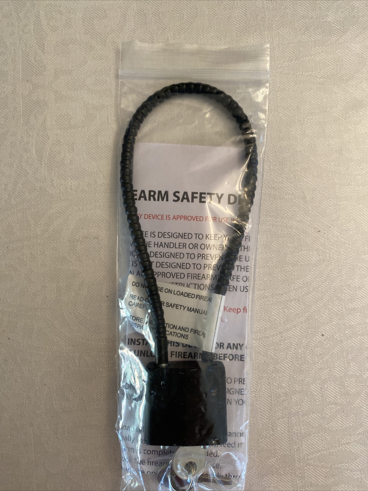 Firearm Gun Rifle Revolver Safety Cable Lock Brand New 11" Safety Lock
