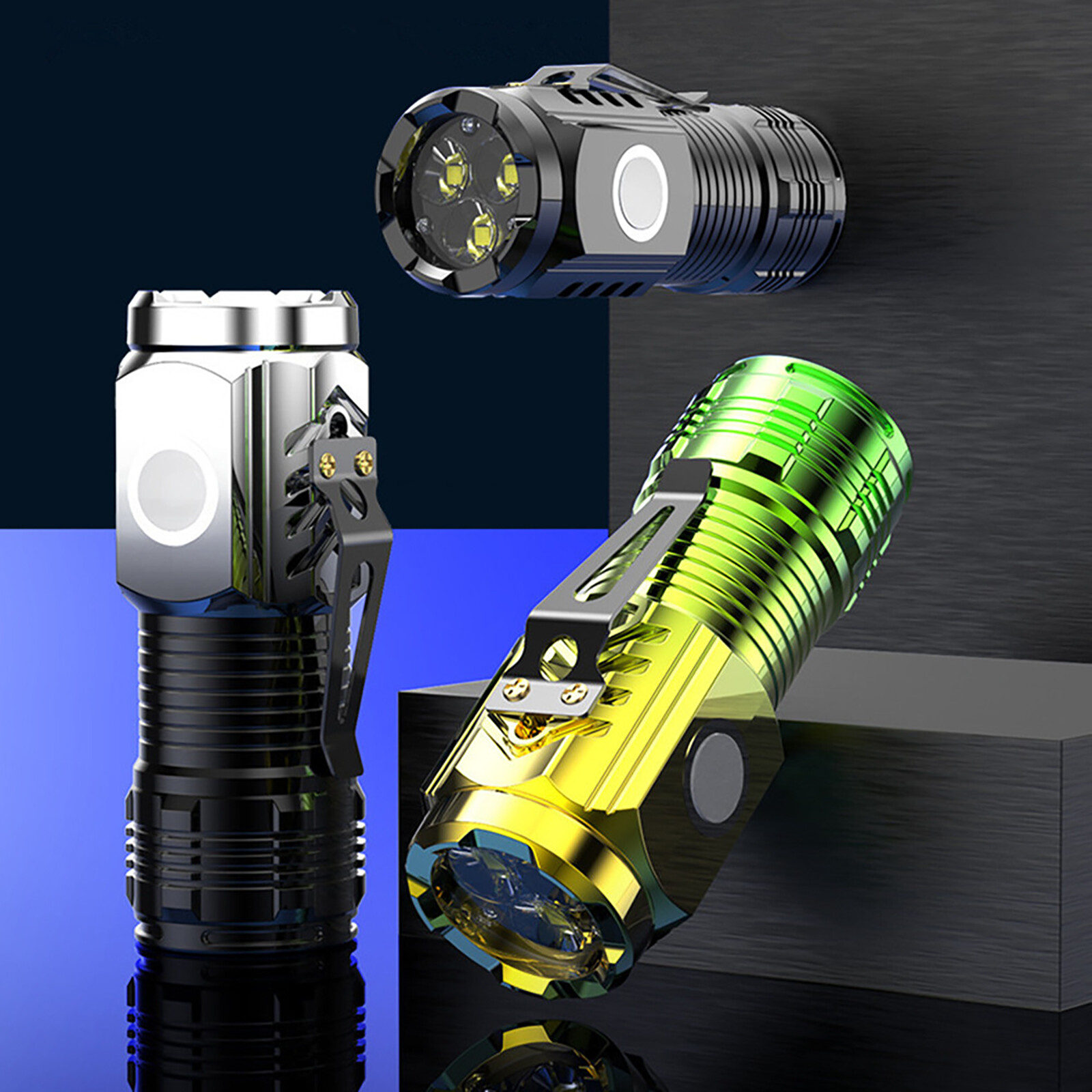 Portable Bright Flashlight 3* 3030LED Lamp Beads Super Bright Flashlight AA