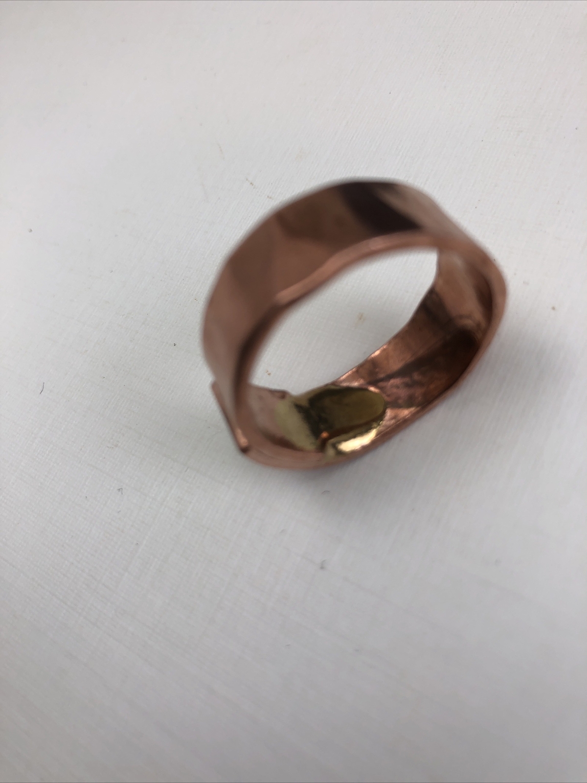 Copper Ring, Solid Copper Band Style Layered Handmade Size 10.5