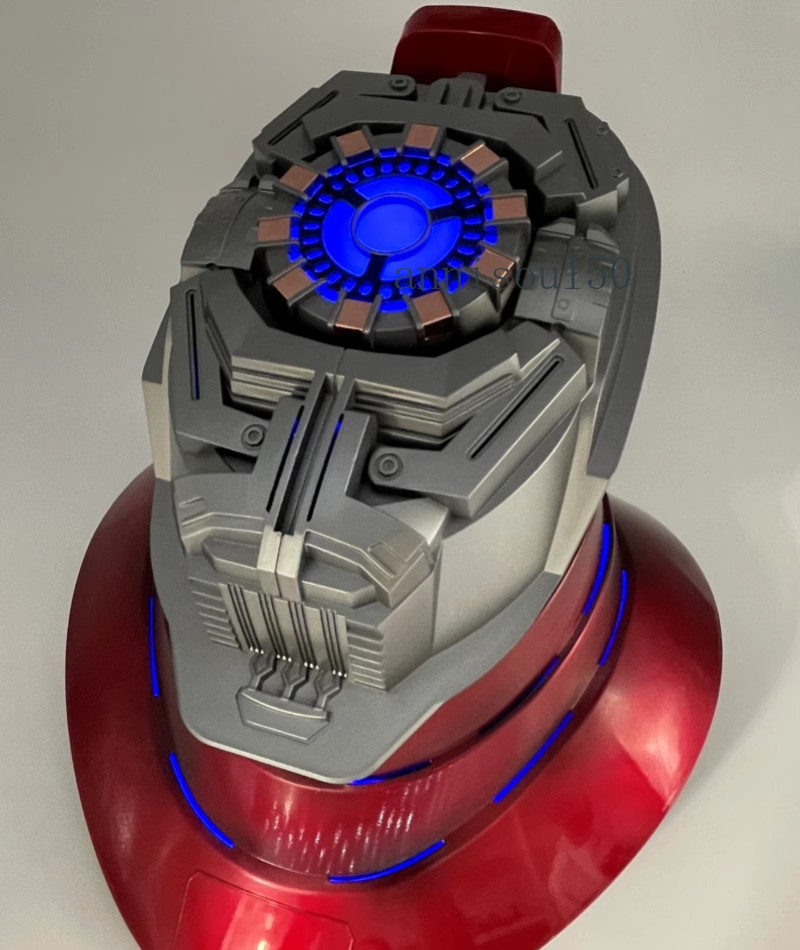 1:1 Iron Man MK5 LED Helmet Base Stand 5.2 Bluetooth Speaker Breathing Light New