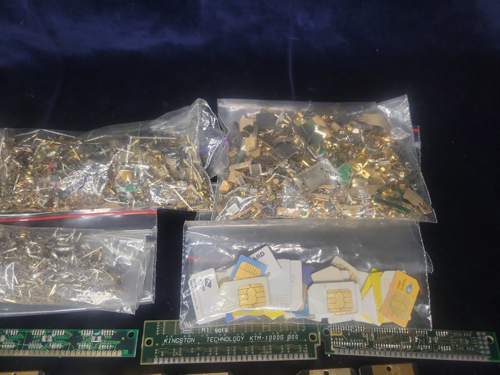 Gold Plated Electronic Parts- Computer, Communication, and Cell Devices- 2 Lbs