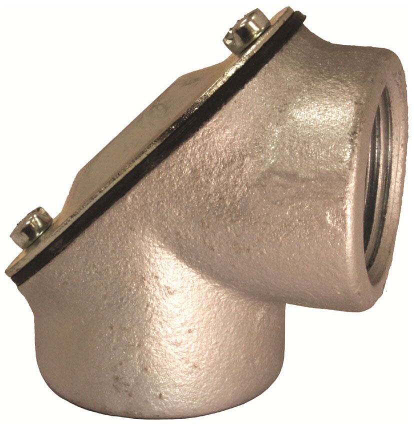 Allied PEF-75KON, 3/4", Iron, 90D, Female/Female, Rigid Conduit Pull Elbow, 1 pc