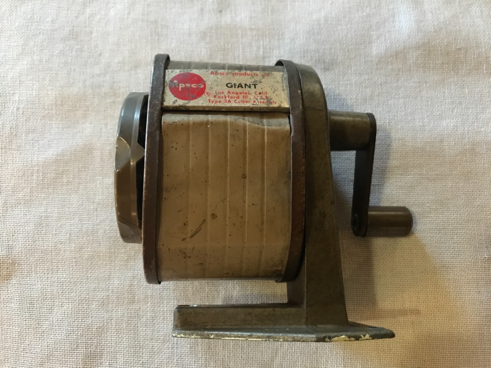 Vintage Apsco Giant Six Hole Pencil Sharpener Desk or Wall Mount.