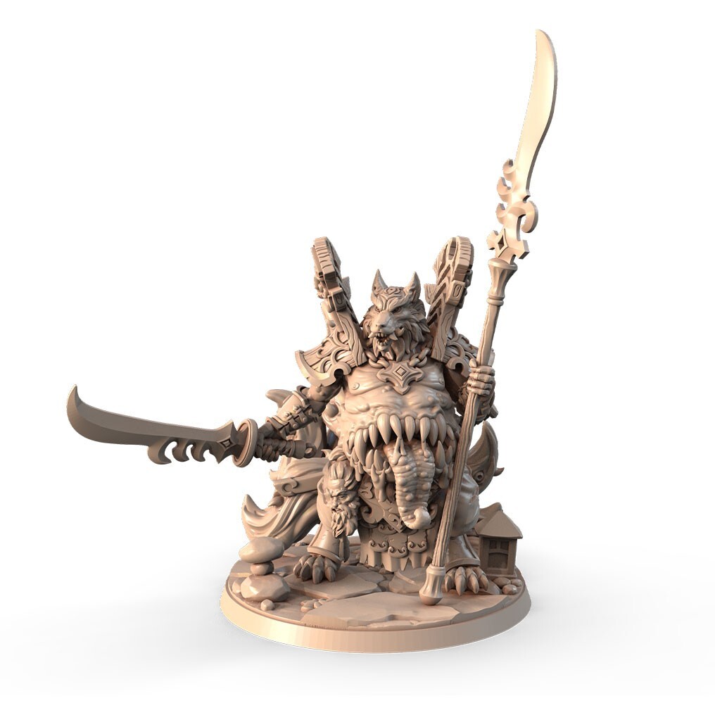 Kitsune Yamabushi - Naginata - Signum Games - Fantasy Dungeons and Dragons